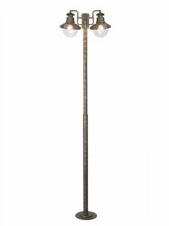 Budget 😍 Außenbeleuchtung Brilliant Außenstandleuchte, 2-flammig Artu 205x22x57,5 Cm In Schwarz Gold Günstig Kaufen 😀