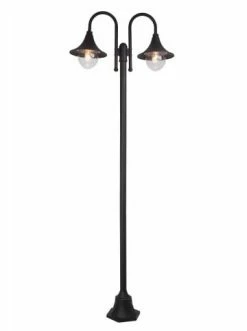 Bester Verkauf 😉 Außenbeleuchtung Brilliant Außenstandleuchte, 2-flammig Berna 205x26x74 Cm In Schwarz Günstig Kaufen 😉