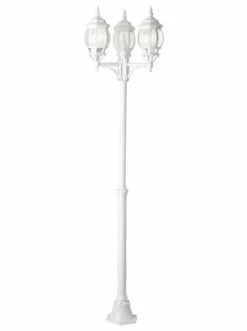 Aktion ⌛ Außenbeleuchtung Brilliant Außenstandleuchte, 3-flammig Istria ⌀ 52 Cm In Weiß Günstig Kaufen ✔️