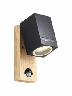 Besorgen ❤️ Außenbeleuchtung Brilliant Außenwandleuchte Mit Bewegungsmelder Galeni 16x6,5x9 Cm In Schwarz/natur Günstig Kaufen 💯