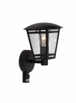 Schlussverkauf ❤️ Außenbeleuchtung Brilliant Außenwandleuchte, Stehend Mit Bewegungsmelder Riley ⌀ 20,5 Cm In Schwarz Günstig Kaufen 💯