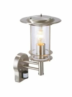 Auslauf 🛒 Außenbeleuchtung Brilliant Außenwandleuchte, Stehend Mit Bewegungsmelder York ⌀ 20 Cm In Edelstahl Günstig Kaufen 🥰