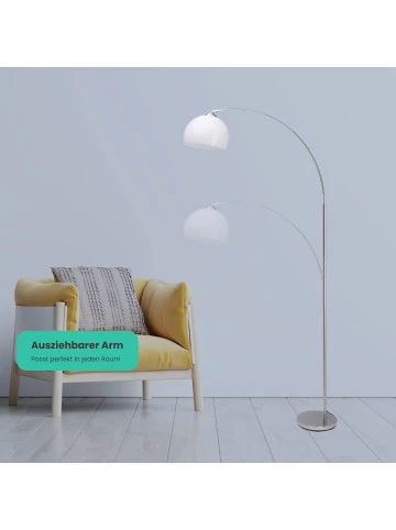 Auslauf 🤩 Stehleuchten Brilliant Bogenstandleuchte 1,7m Vessa 166x30x122 Cm In Chrom/weiß Günstig Kaufen 😀 5 Auslauf 🤩 Stehleuchten Brilliant Bogenstandleuchte 1,7m Vessa 166x30x122 Cm In Chrom/weiß Günstig Kaufen 😀 – Bild 5