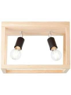 Bestpreis ❤️ Decken- & Hängeleuchten Brilliant Deckenleuchte, 2-flammig Nerea 25x36x20 Cm In Eiche Geölt Günstig Kaufen ⭐