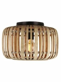 Neu 🤩 Decken- & Hängeleuchten Brilliant Deckenleuchte 32cm Woodrow ⌀ 32 Cm In Hellbraun Günstig Kaufen 🧨