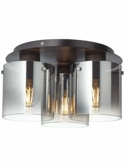 Bestpreis ✨ Decken- & Hängeleuchten Brilliant Deckenleuchte 35cm Beth ⌀ 35 Cm In Schwarz/rauchglas Günstig Kaufen ⭐