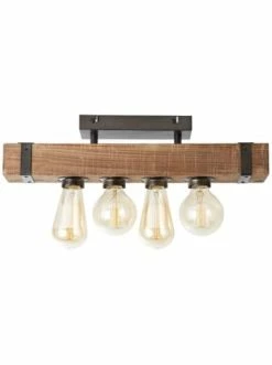 Bestes Angebot ⭐ Decken- & Hängeleuchten Brilliant Deckenleuchte, 4-flammig Woodhill 12x46x8,5 Cm In Antik/schwarz Günstig Kaufen 🥰
