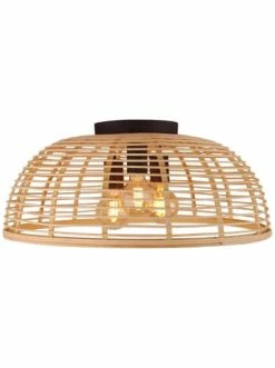 Blitzangebot ❤️ Decken- & Hängeleuchten Brilliant Deckenleuchte 57cm Crosstown ⌀ 56 Cm In Holz Hell/schwarz Günstig Kaufen ✨