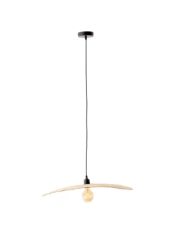 Schlussverkauf 🌟 Decken- & Hängeleuchten Brilliant Pendelleuchte, 1-flammig Jefter ⌀ 60 Cm In Schwarz/natur Günstig Kaufen 🎁