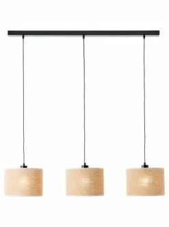 Neu 🎉 Decken- & Hängeleuchten Brilliant Pendelleuchte, 3-flammig Aniela 111x115x25 Cm In Schwarz/natur Günstig Kaufen 😉