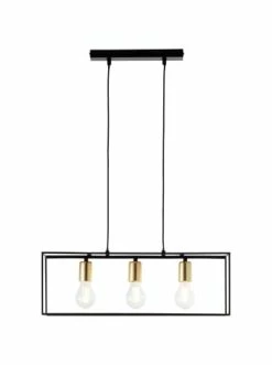 Großhandel 🌟 Decken- & Hängeleuchten Brilliant Pendelleuchte, 3-flammig Arica 85,5x60x20 Cm In Schwarz/messing Günstig Kaufen ✔️