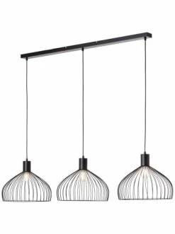 Blitzangebot 🔔 Decken- & Hängeleuchten Brilliant Pendelleuchte, 3-flammig Blacky 148x127x34 Cm In Schwarz Matt Günstig Kaufen ⌛ -brilliant Verkäufe brilliant pendelleuchte 3 flammig blacky 148x127x34 cm in schwarz matt 3