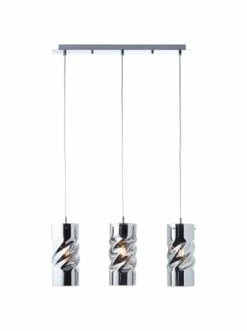Auslauf 👏 Decken- & Hängeleuchten Brilliant Pendelleuchte, 3-flammig Curly 130x61x12 Cm In Chrom Günstig Kaufen ✨