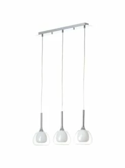 Am billigsten 🥰 Decken- & Hängeleuchten Brilliant Pendelleuchte, 3-flammig Hadan 120x66x16 Cm In Chrom/weiß-transparent Günstig Kaufen 🎁 -brilliant Verkäufe brilliant pendelleuchte 3 flammig hadan 120x66x16 cm in chrom weiss transparent 3