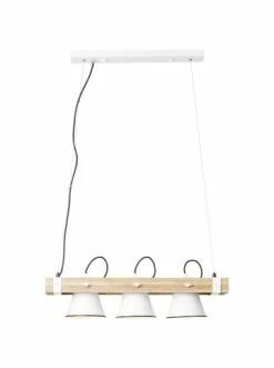 Besorgen 🥰 Decken- & Hängeleuchten Brilliant Pendelleuchte, 3-flammig Plow 115x70x20 Cm In Weiß/holz Hell Günstig Kaufen 😍