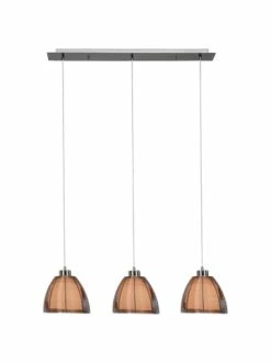 Brandneu 🛒 Decken- & Hängeleuchten Brilliant Pendelleuchte, 3-flammig Relax 121x80x19,5 Cm In Bronze/chrom Günstig Kaufen 😀