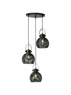 Top 10 ✨ Decken- & Hängeleuchten Brilliant Pendelleuchte, 3-flammig (Rondell) Sambo ⌀ 45 Cm In Schwarz Günstig Kaufen ✨