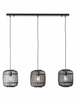 Großhandel 😉 Decken- & Hängeleuchten Brilliant Pendelleuchte, 3-flammig Woodrow 125x105x21,5 Cm In Holz Dunkel/schwarz Günstig Kaufen 🤩