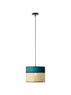 Großhandel 🔥 Decken- & Hängeleuchten Brilliant Pendelleuchte 30cm Dayanara ⌀ 30 Cm In Blau/rattan Günstig Kaufen 🌟