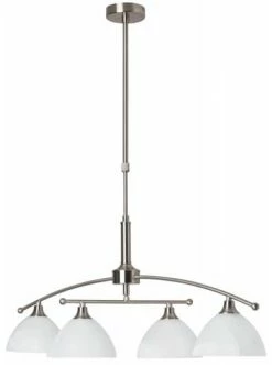 Schlussverkauf 👏 Decken- & Hängeleuchten Brilliant Pendelleuchte, 4-flammig Enzio ⌀ 4,5 Cm In Eisen/weiß-alabaster Günstig Kaufen 🎁