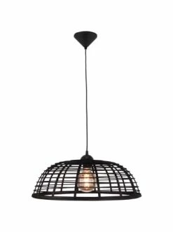 Budget 👏 Decken- & Hängeleuchten Brilliant Pendelleuchte 48cm Crosstown ⌀ 48 Cm In Holz Dunkel/schwarz Günstig Kaufen 👏