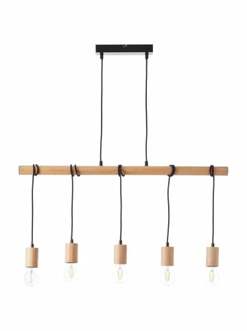 Schlussverkauf 🔥 Decken- & Hängeleuchten Brilliant Pendelleuchte, 5-flammig Jenji 110,5x80x5 Cm In Holz Hell/schwarz GĂĽnstig Kaufen ⌛ 2 Schlussverkauf 🔥 Decken- & Hängeleuchten Brilliant Pendelleuchte, 5-flammig Jenji 110,5x80x5 Cm In Holz Hell/schwarz GĂĽnstig Kaufen ⌛ – Bild 2