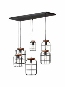 Blitzangebot 🎉 Decken- & Hängeleuchten Brilliant Pendelleuchte, 6-flammig Gwen 130x110x45 Cm In Schwarz Stahl/holz Günstig Kaufen 🧨 -brilliant Verkäufe brilliant pendelleuchte 6 flammig gwen 130x110x45 cm in schwarz stahl holz 6