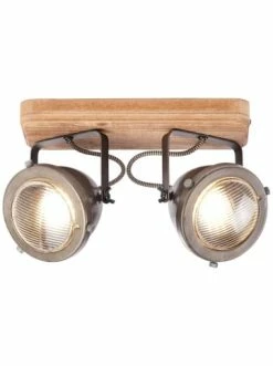 Rabatt 😍 Decken- & Hängeleuchten Brilliant Spotbalken, 2-flammig Carmen Wood 18x27x11,5 Cm In Burned Steel/holz Günstig Kaufen 🌟
