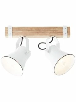 Auslauf ⭐ Decken- & Hängeleuchten Brilliant Spotbalken, 2-flammig Plow 24x40x17 Cm In Weiß/holz Hell Günstig Kaufen 😀