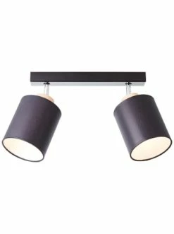 Neu 🥰 Decken- & Hängeleuchten Brilliant Spotbalken, 2-flammig Vonnie 27x48x13 Cm In Schwarz/holzfarbend Günstig Kaufen 🛒