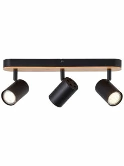 Besorgen 🥰 Decken- & Hängeleuchten Brilliant Spotbalken, 3-flammig Niels 14,5x40,5x5,5 Cm In Schwarz Matt/natur Günstig Kaufen 😀