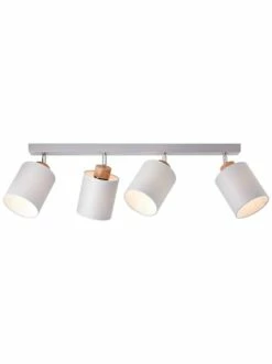Bester Verkauf 🧨 Decken- & Hängeleuchten Brilliant Spotbalken, 4-flammig Vonnie 27x85x13 Cm In Grau/holz Günstig Kaufen 🌟