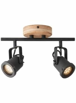 Aktion ⌛ Decken- & Hängeleuchten Brilliant Spotrohr, 2-flammig Inge 17,5x30x12 Cm In Holz Dunkel/schwarz Günstig Kaufen 🤩