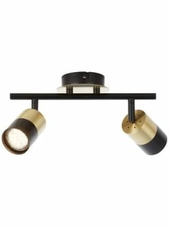 Neu 🧨 Decken- & Hängeleuchten Brilliant Spotrohr, 2-flammig Maribel 16,8x36x18 Cm In Messing Gebürstet/schwarz Günstig Kaufen 😍 -brilliant Verkäufe brilliant spotrohr 2 flammig maribel 16 8x36x18 cm in messing geburstet schwarz 2