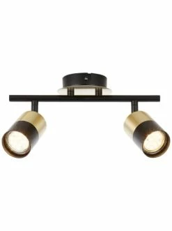 Neu 🧨 Decken- & Hängeleuchten Brilliant Spotrohr, 2-flammig Maribel 16,8x36x18 Cm In Messing Gebürstet/schwarz Günstig Kaufen 😍