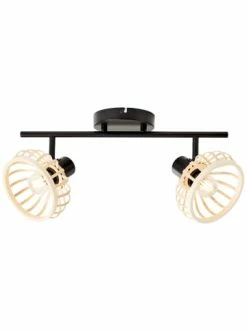 Beste Bewertungen von 👏 Decken- & Hängeleuchten Brilliant Spotrohr, 2-flammig Norah 22x42,5x15 Cm In Schwarz/natur Günstig Kaufen ✔️
