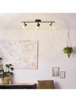 Angebote 👏 Decken- & Hängeleuchten Brilliant Spotrohr, 3-flammig Norah 22x71x15 Cm In Schwarz/natur Günstig Kaufen ✨ -brilliant Verkäufe brilliant spotrohr 3 flammig norah 22x71x15 cm in schwarz natur 2