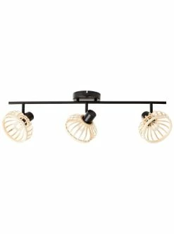 Angebote 👏 Decken- & Hängeleuchten Brilliant Spotrohr, 3-flammig Norah 22x71x15 Cm In Schwarz/natur Günstig Kaufen ✨