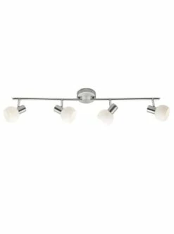 Auslauf 🤩 Decken- & Hängeleuchten Brilliant Spotrohr, 4-flammig, Drehbar Bona 17x84,5x11 Cm In Eisen/weiß Günstig Kaufen ⭐