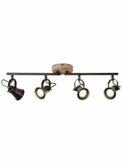 Coupon ❤️ Decken- & Hängeleuchten Brilliant Spotrohr, 4-flammig, Drehbar Seed 18x70x12 Cm In Schwarz Stahl/holz Hell Günstig Kaufen 🛒 -brilliant Verkäufe brilliant spotrohr 4 flammig drehbar seed 18x70x12 cm in schwarz stahl holz hell 2