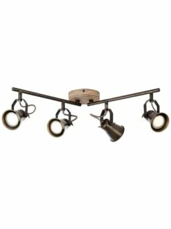 Coupon ❤️ Decken- & Hängeleuchten Brilliant Spotrohr, 4-flammig, Drehbar Seed 18x70x12 Cm In Schwarz Stahl/holz Hell Günstig Kaufen 🛒 -brilliant Verkäufe brilliant spotrohr 4 flammig drehbar seed 18x70x12 cm in schwarz stahl holz hell 4