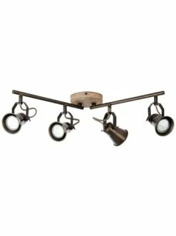 Coupon ❤️ Decken- & Hängeleuchten Brilliant Spotrohr, 4-flammig, Drehbar Seed 18x70x12 Cm In Schwarz Stahl/holz Hell Günstig Kaufen 🛒 -brilliant Verkäufe brilliant spotrohr 4 flammig drehbar seed 18x70x12 cm in schwarz stahl holz hell 5