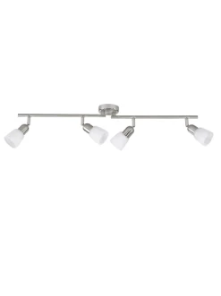 Brandneu 👍 Decken- & Hängeleuchten Brilliant Spotrohr, 4-flammig, Drehbar Sofia 13x70x17,5 Cm In Eisen/chrom/weiß Günstig Kaufen ✨