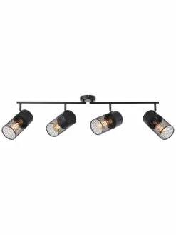 Neu ⌛ Decken- & Hängeleuchten Brilliant Spotrohr, 4-flammig Kamolo 25x108x10 Cm In Schwarz Matt Günstig Kaufen 🎉