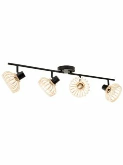 Aktion 🥰 Decken- & Hängeleuchten Brilliant Spotrohr, 4-flammig Norah 22x90,5x15 Cm In Schwarz/natur Günstig Kaufen 🎉 -brilliant Verkäufe brilliant spotrohr 4 flammig norah 22x90 5x15 cm in schwarz natur 4