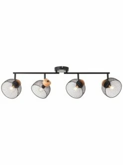 Aktion 🤩 Decken- & Hängeleuchten Brilliant Spotrohr, 4-flammig Thuy 24x75,5x14 Cm In Schwarz/natur Günstig Kaufen ⌛