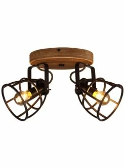 Aktion 🎁 Decken- & Hängeleuchten Brilliant Spotrondell, 2-flammig Matrix 18x36x21 Cm In Schwarz Stahl Günstig Kaufen 🔔