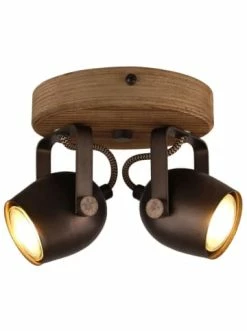 Blitzangebot 👍 Decken- & Hängeleuchten Brilliant Spotrondell, 2-flammig Tool 14x20x16 Cm In Schwarz Stahl Günstig Kaufen 🧨