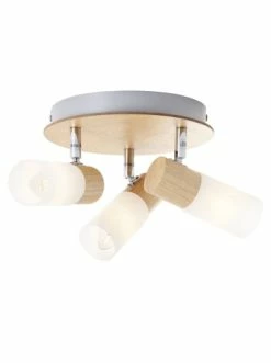 Bestpreis 🧨 Decken- & Hängeleuchten Brilliant Spotrondell, 3-flammig Babsan ⌀ 20 Cm In Holz Hell/weiß Günstig Kaufen 🔔 -brilliant Verkäufe brilliant spotrondell 3 flammig babsan 20 cm in holz hell weiss 2