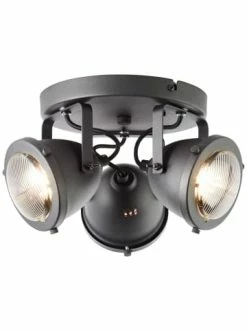 Billig 🌟 Decken- & Hängeleuchten Brilliant Spotrondell, 3-flammig Carmen ⌀ 28 Cm In Schwarz Korund Günstig Kaufen 👍